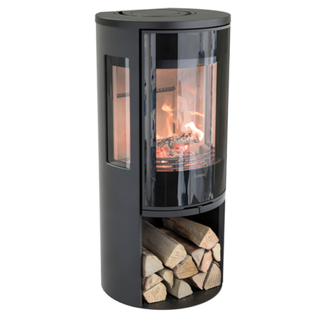 Contura 556 Style Kaminofen mit Glasfront – Schwarz