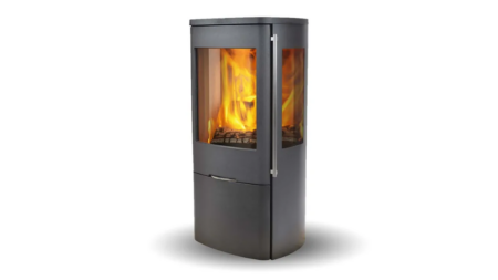 Jydepejsen Senza Kaminofen Stahl mit Seitenglas bei Feuerland in Kiel